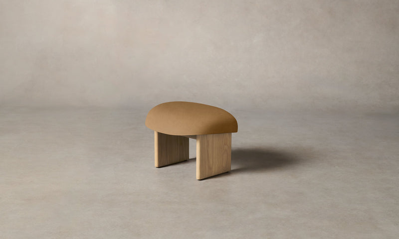 The Kenmare Ottoman - Costa Leather Nutmeg