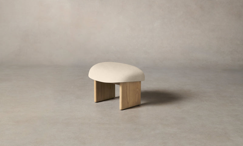The Kenmare Ottoman - Costa Leather Sesame