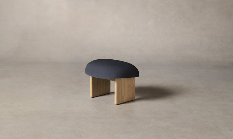 The Kenmare Ottoman - Marled Alpaca Velvet Nightfall