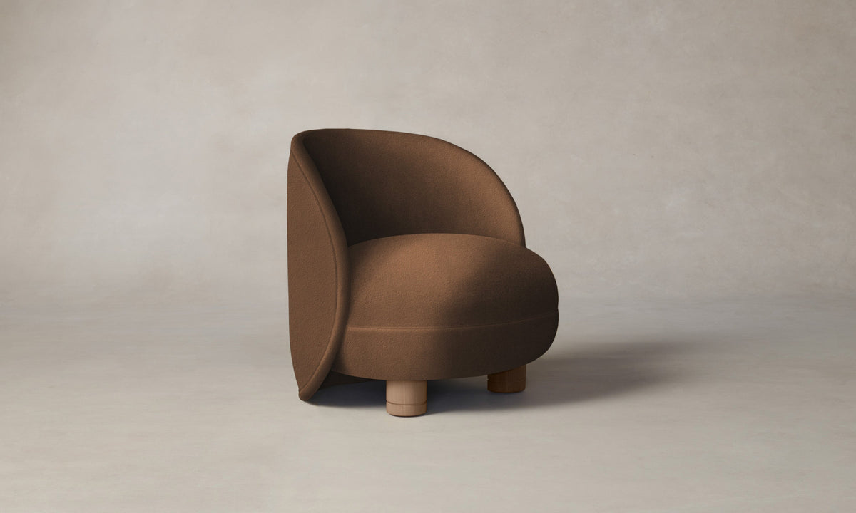 The Laight Chair - Marled Alpaca Velvet Whiskey