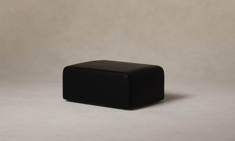 The Marcello Ottoman - Costa Leather Jet
