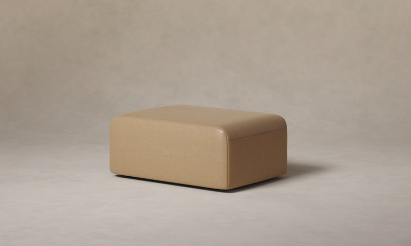The Marcello Ottoman - Costa Leather Ridge