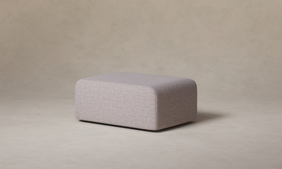 The Marcello Ottoman - Heritage Belgian Linen Agate
