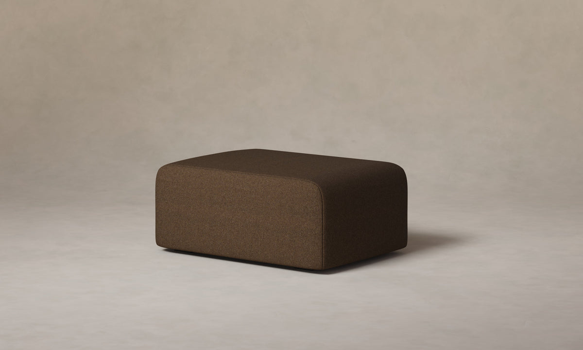 The Marcello Ottoman - Italian Brushed Wool Cocoa
