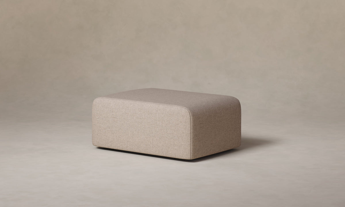 The Marcello Ottoman - Italian Brushed Wool Fox