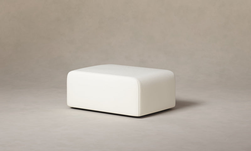 The Marcello Ottoman - Italian Brushed Wool Vanilla
