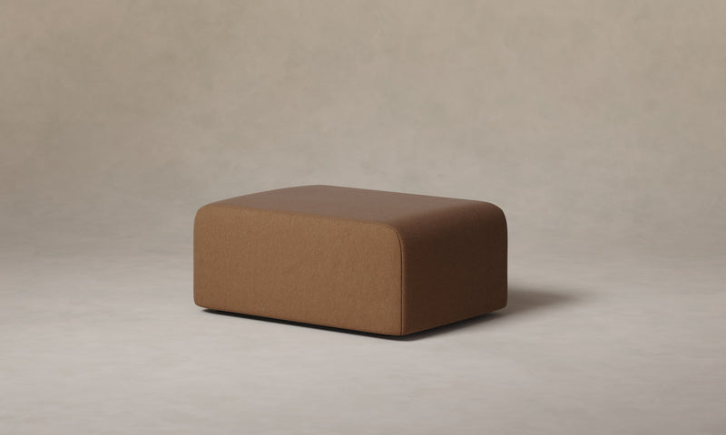 The Marcello Ottoman - Marled Alpaca Velvet Whiskey