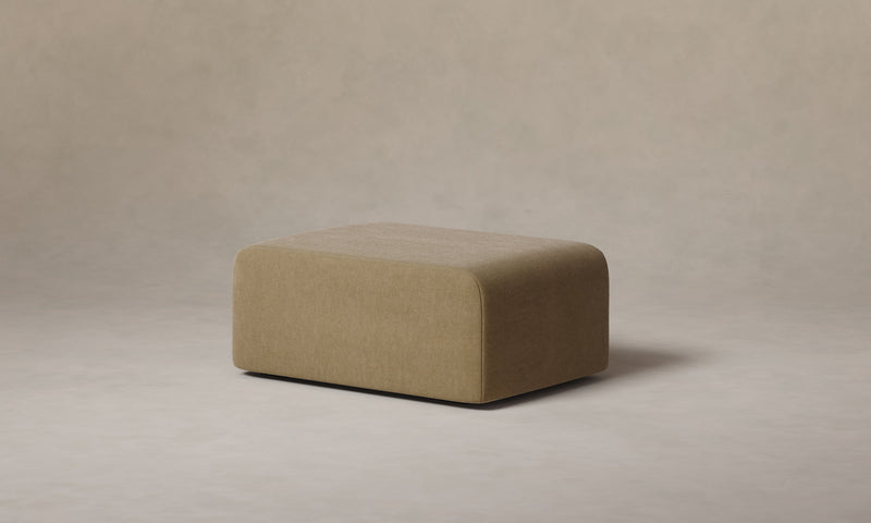 The Marcello Ottoman - Mohair Almond