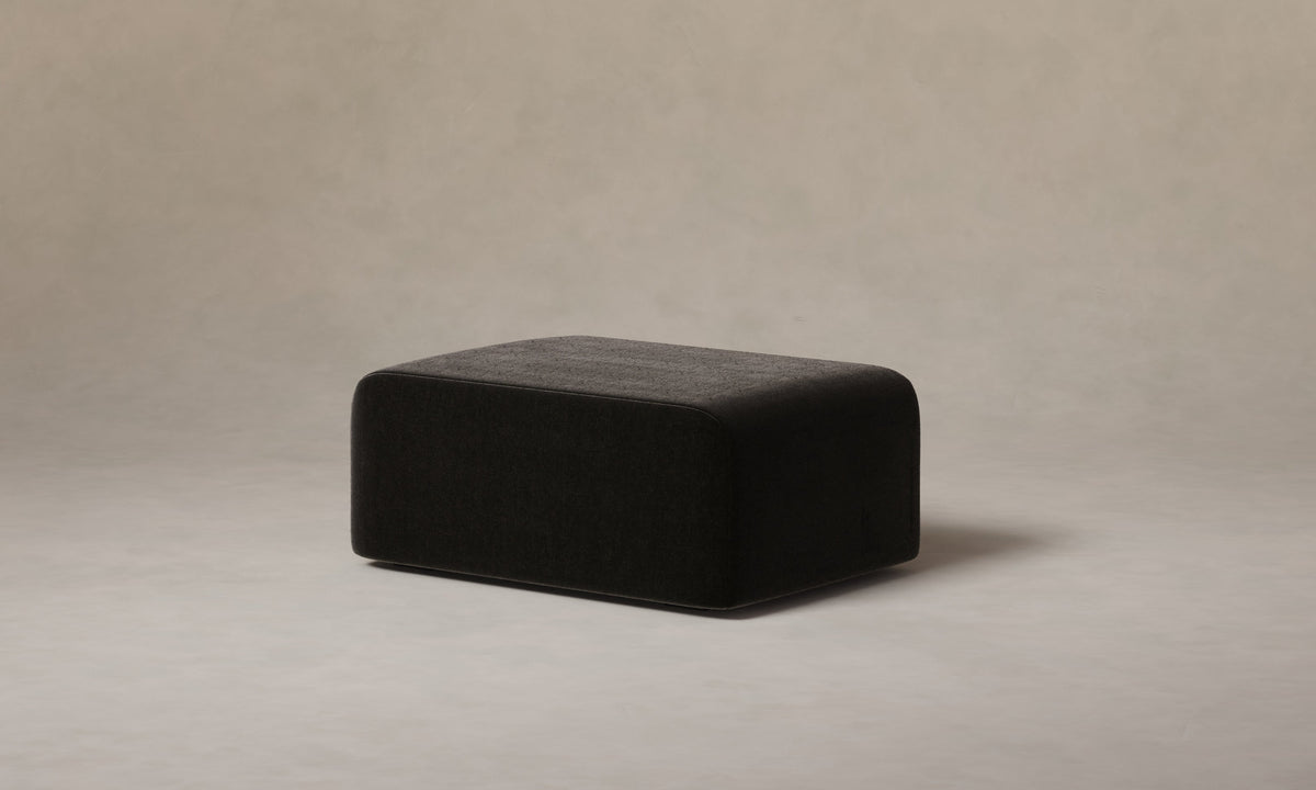 The Marcello Ottoman - Mohair Chocolate