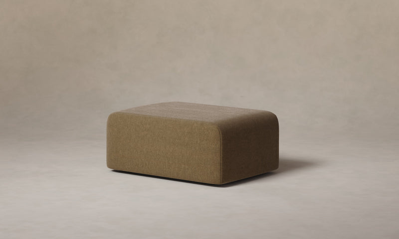 The Marcello Ottoman - Mohair Mink
