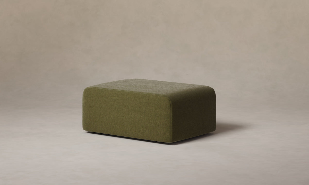 The Marcello Ottoman - Mohair Moss