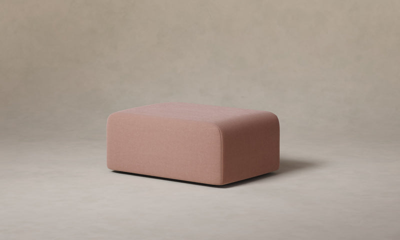 The Marcello Ottoman - Mohair Peony