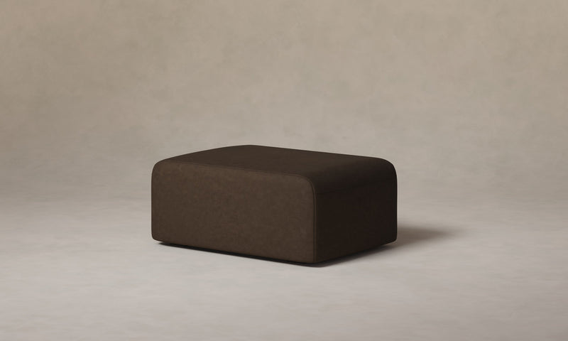 The Marcello Ottoman - Nubuck Leather Espresso