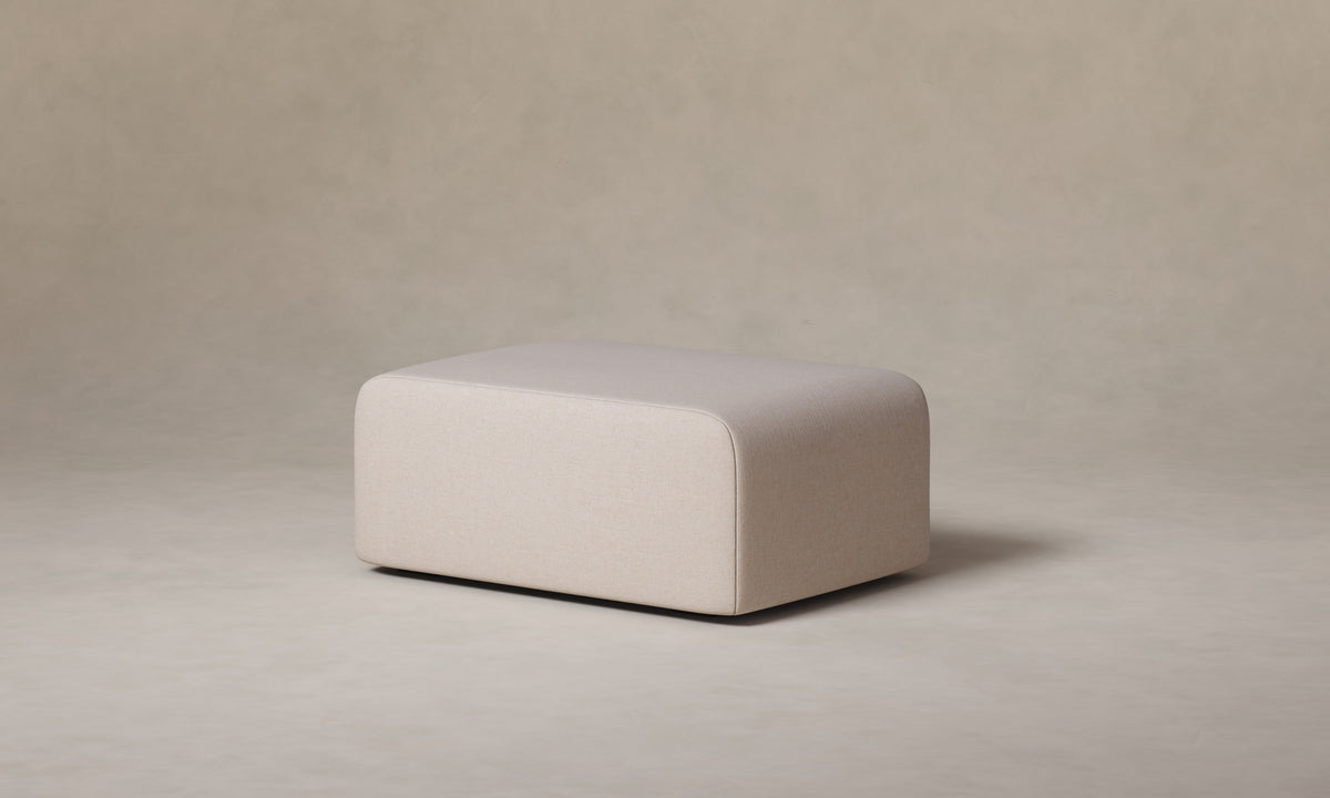 The Marcello Ottoman - Performance Linen Weave Beige