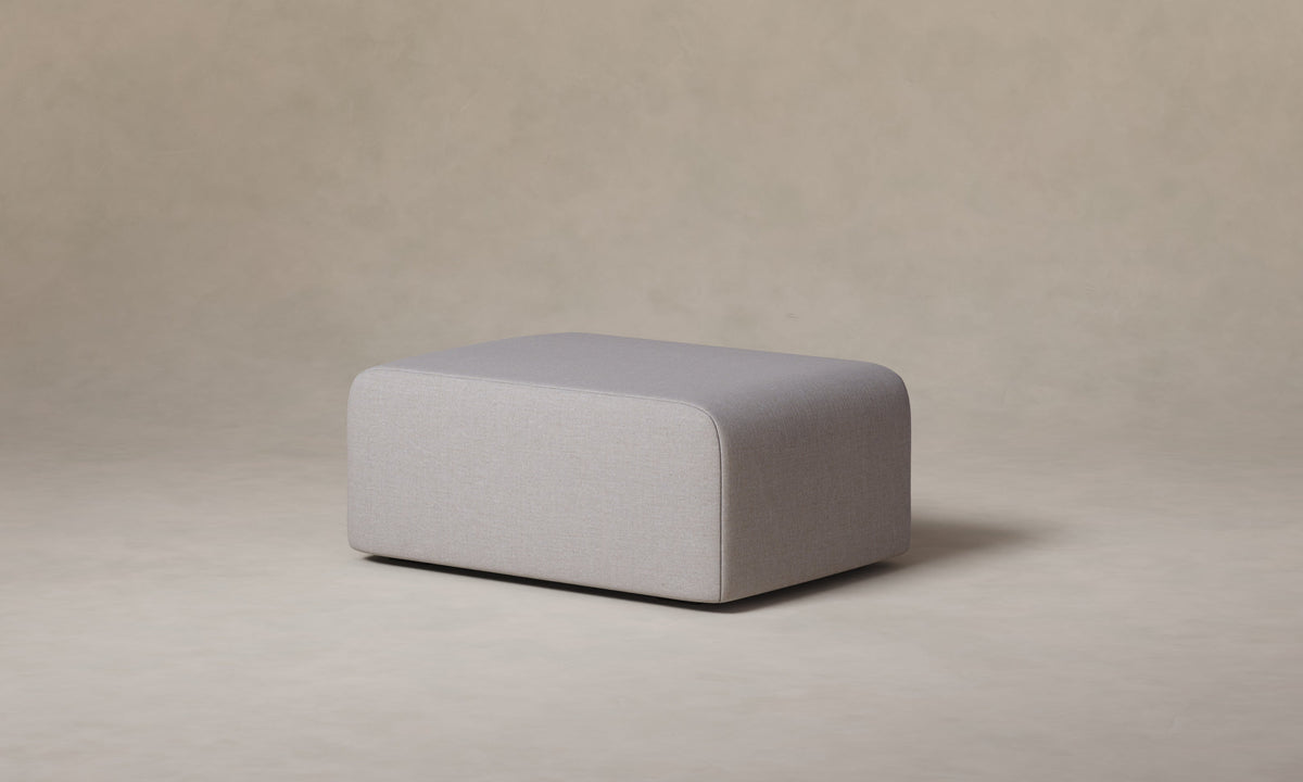 The Marcello Ottoman - Performance Linen Weave Cloud