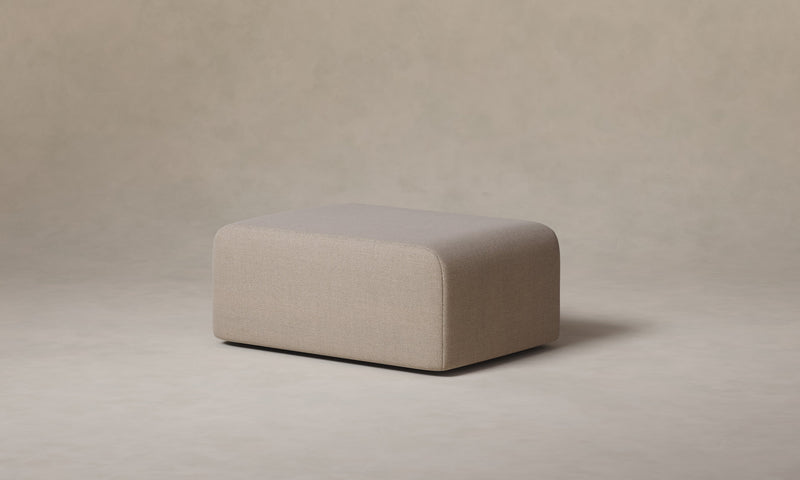 The Marcello Ottoman - Performance Textural Weave Earthen