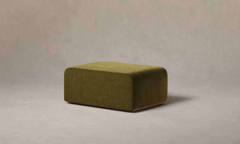 The Marcello Ottoman - Performance Velvet Olive