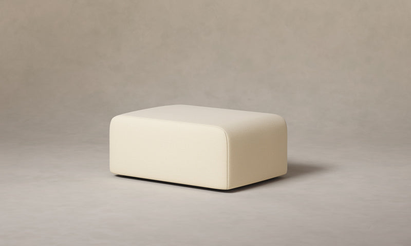 The Marcello Ottoman - Performance Woven Chenille Desert