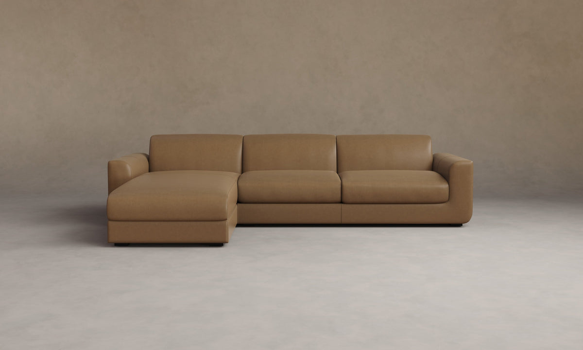 The Marcello Sectional - Costa Leather Ridge