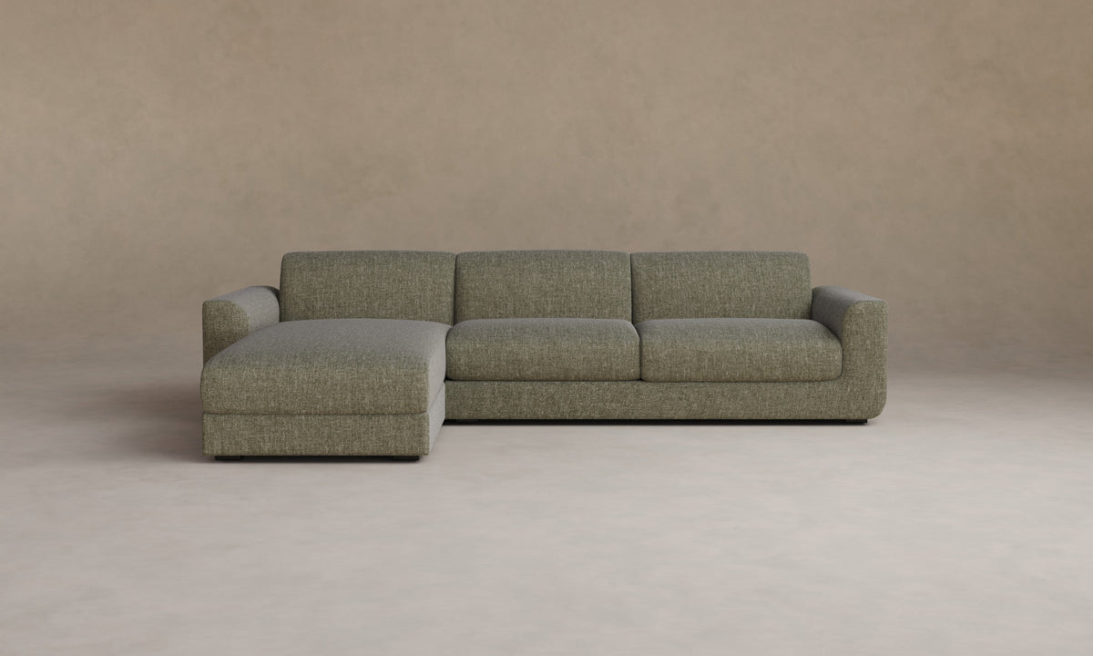 The Marcello Sectional - Heritage Belgian Linen Thyme