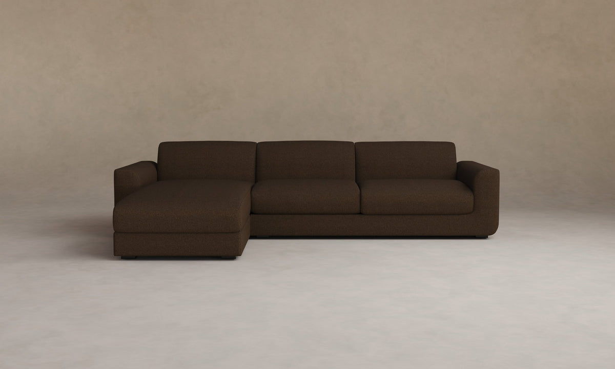 The Marcello Sectional - Italian Brushed Wool Cocoa