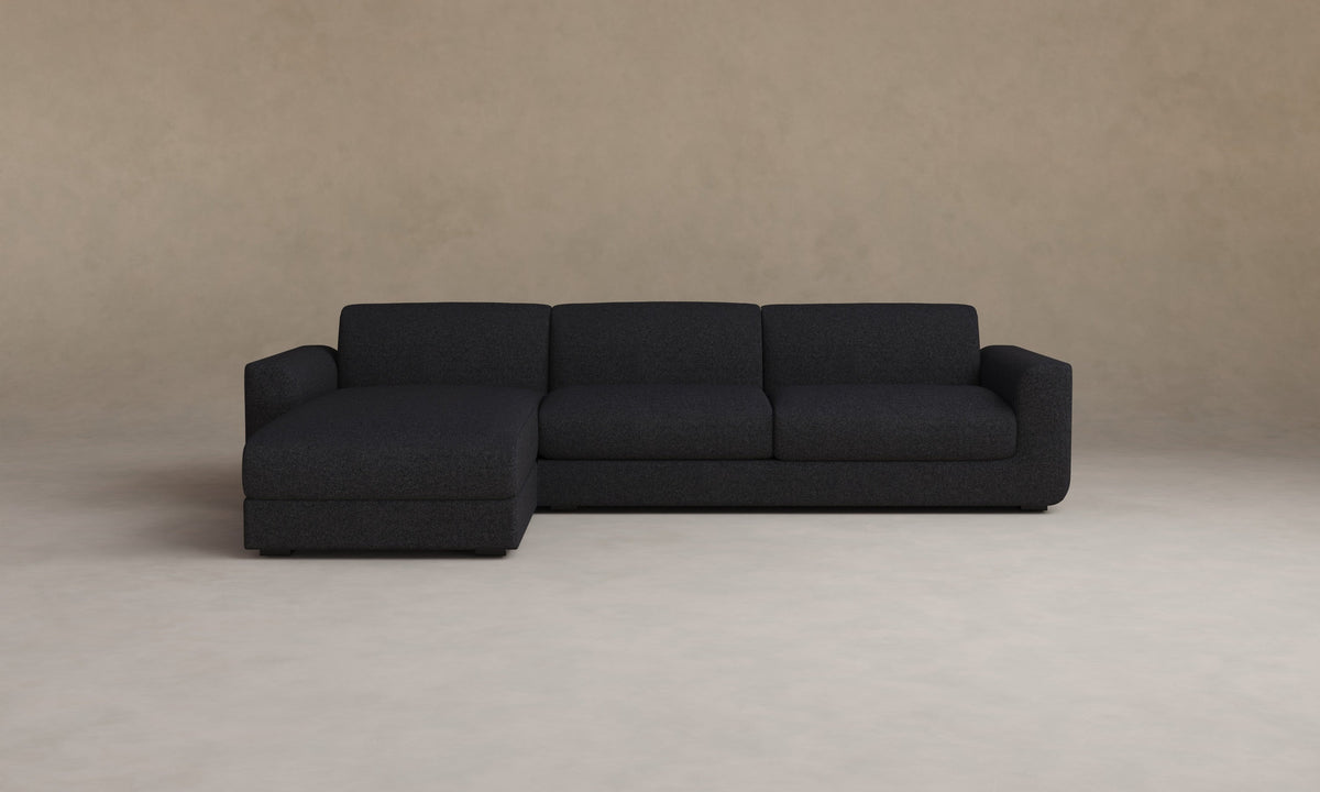 The Marcello Sectional - Italian Brushed Wool Pepper
