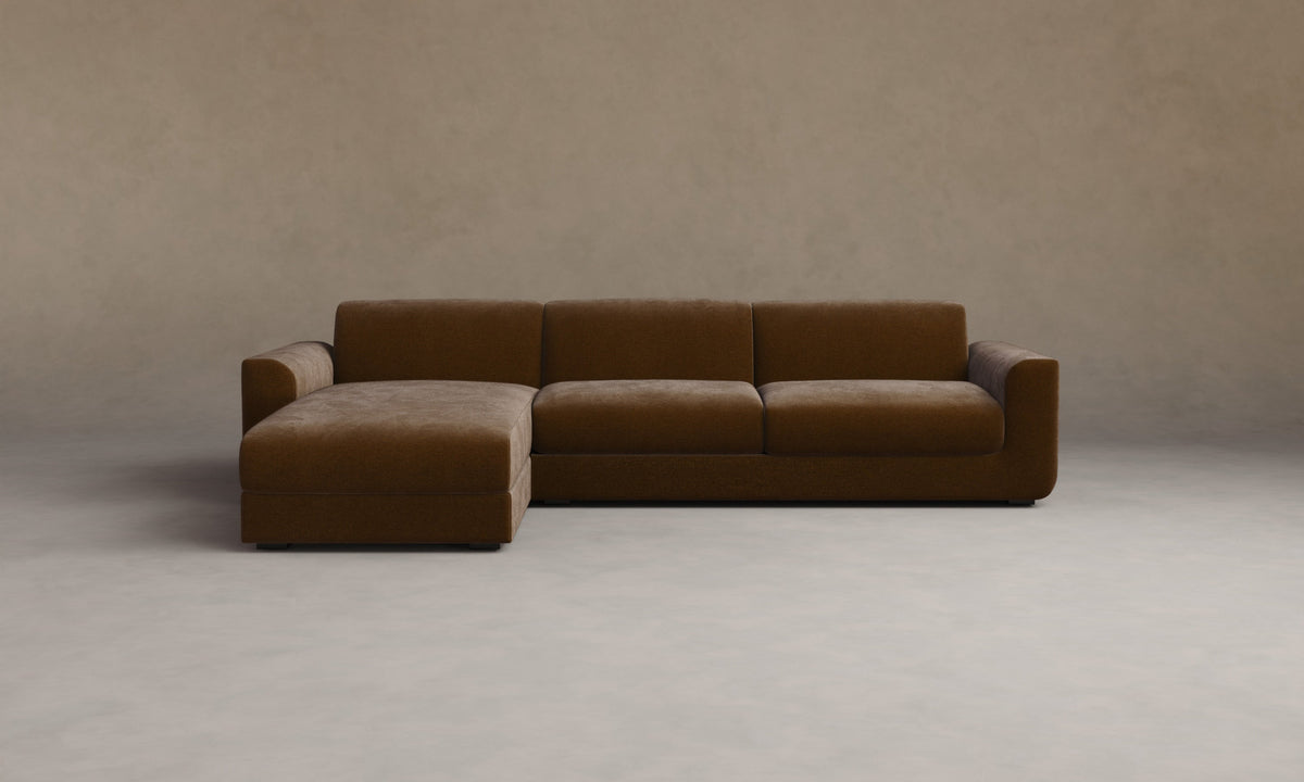 The Marcello Sectional - Mohair Brown Sugar