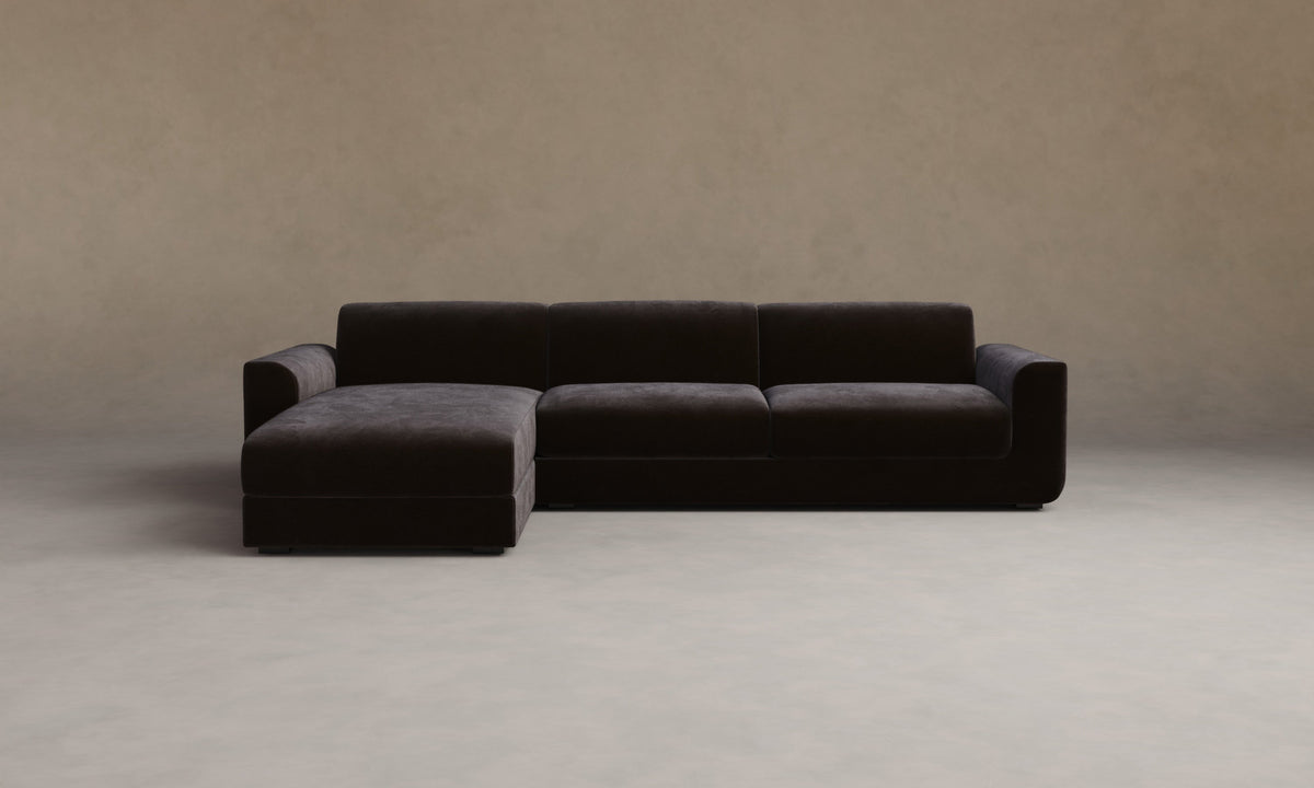 The Marcello Sectional - Mohair Chocolate