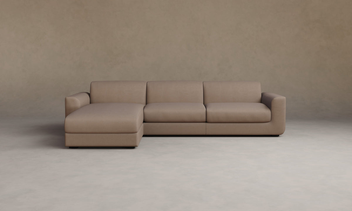 The Marcello Sectional - Nubuck Leather Fawn