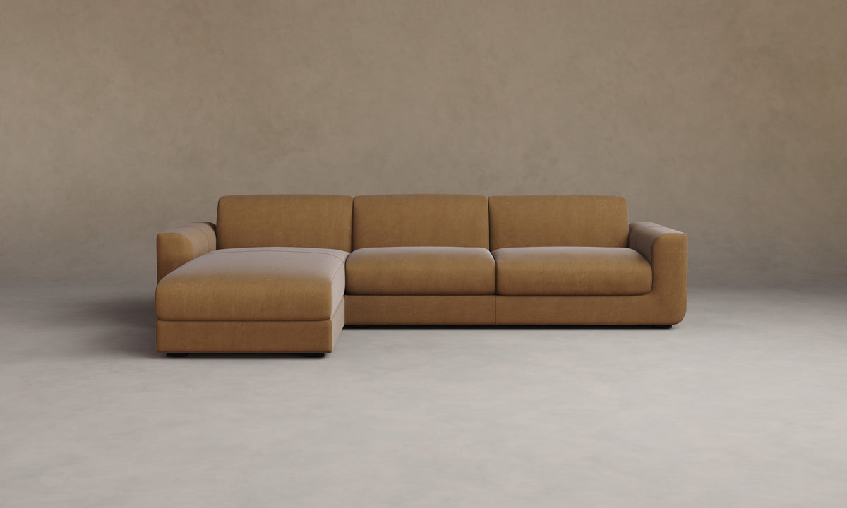 The Marcello Sectional - Nubuck Leather Rye