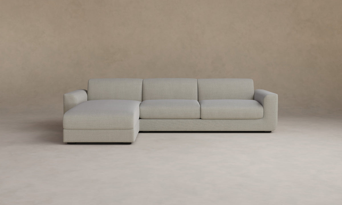 The Marcello Sectional - Performance Textural Weave Breeze