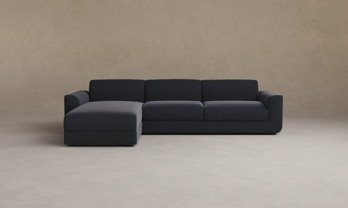 The Marcello Sectional - Performance Textural Weave Marina