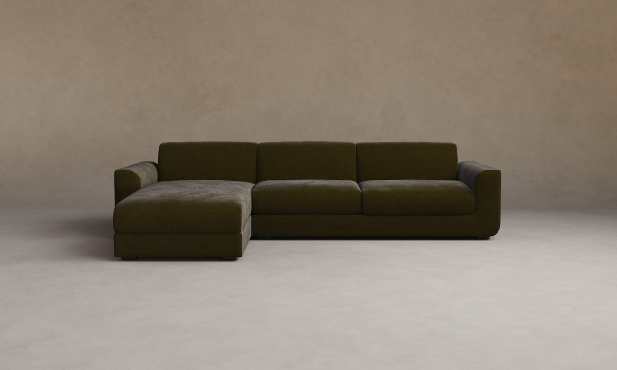 The Marcello Sectional - Performance Velvet Olive
