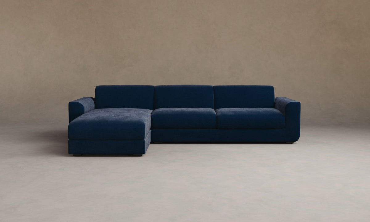 The Marcello Sectional - Performance Velvet Sapphire