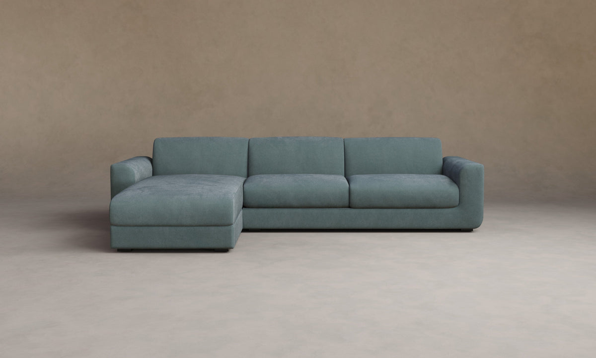 The Marcello Sectional - Performance Velvet Sky