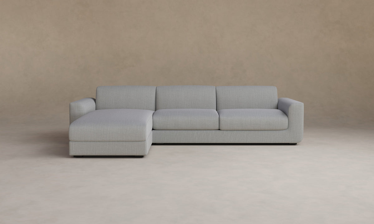 The Marcello Sectional - Performance Woven Chenille Rain