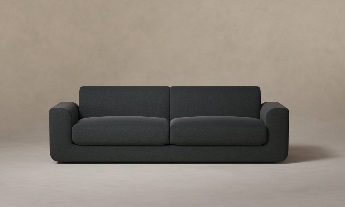 The Marcello Sofa - Marled Alpaca Velvet Basalt