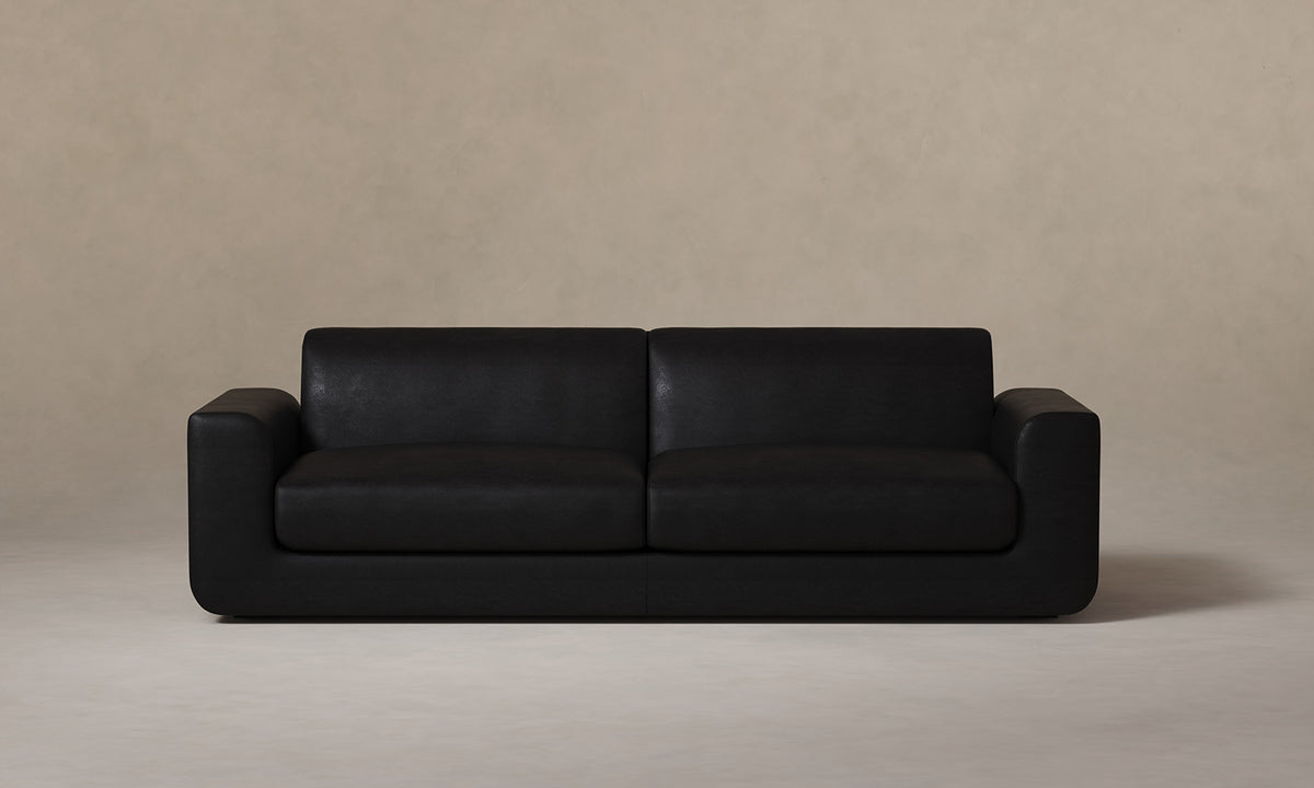 The Marcello Sofa - Pebbled Leather Ink