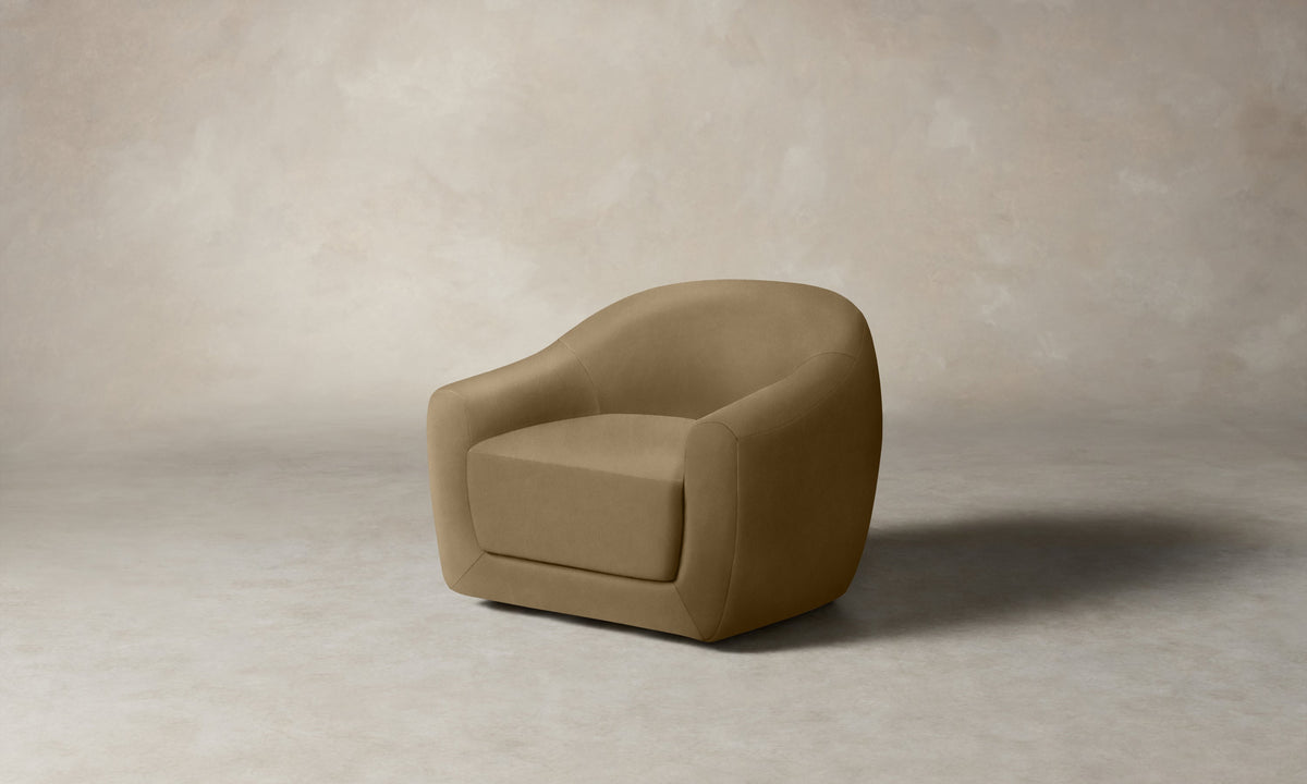 The Oliver Swivel Chair - Costa Leather Portobello