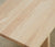 Close up of the top of the Reyes Bench in Nubuck Leather in the color Sail finished in Natural Ash.