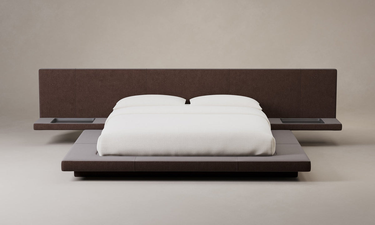 The Petra Bed - Marled Alpaca Velvet Molasses