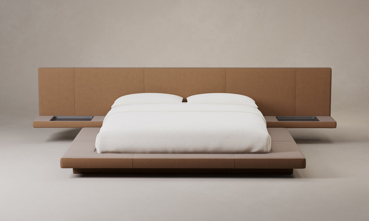 The Petra Bed - Marled Alpaca Velvet Whiskey
