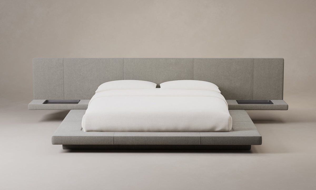 The Petra Bed - Mohair Fog