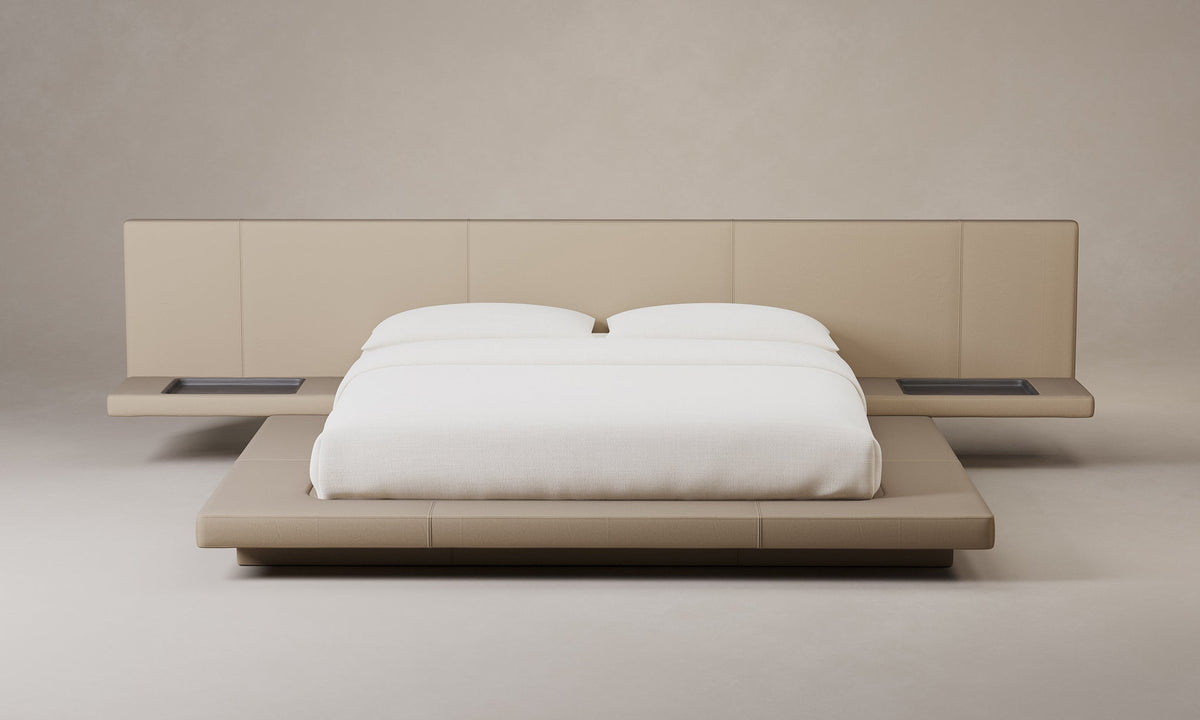 The Petra Bed - Nubuck Leather Rye