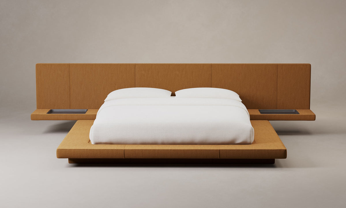 The Petra Bed - Nubuck Leather Saddle