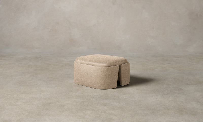 The Separa Ottoman - Heritage Belgian Linen Husk