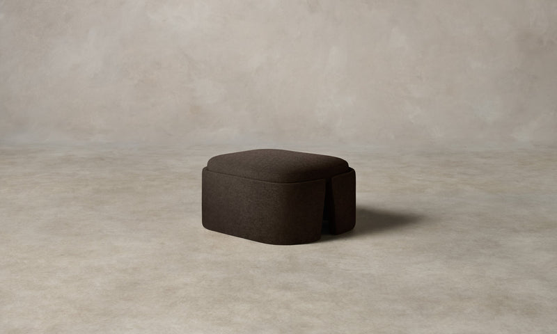 The Separa Ottoman - Mohair Chocolate