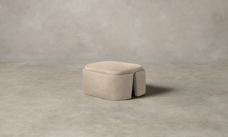 The Separa Ottoman - Performance Linen Weave Prairie