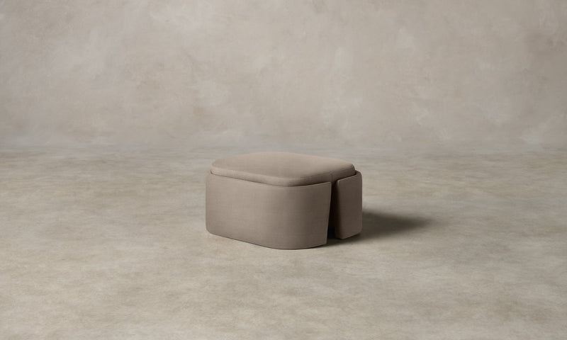 The Separa Ottoman - Performance Textural Weave Earthen