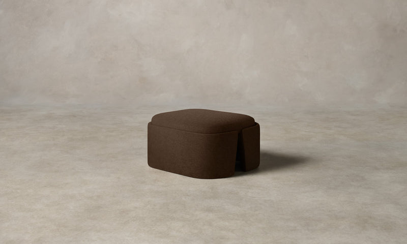 The Separa Ottoman - Performance Velvet Bark